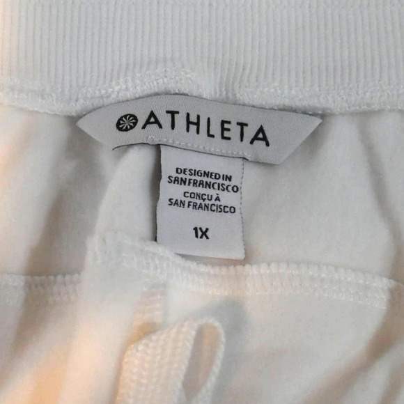ATHLETA NWT White Triumph Joggers Bright White Size 1X - Picture 8 of 10